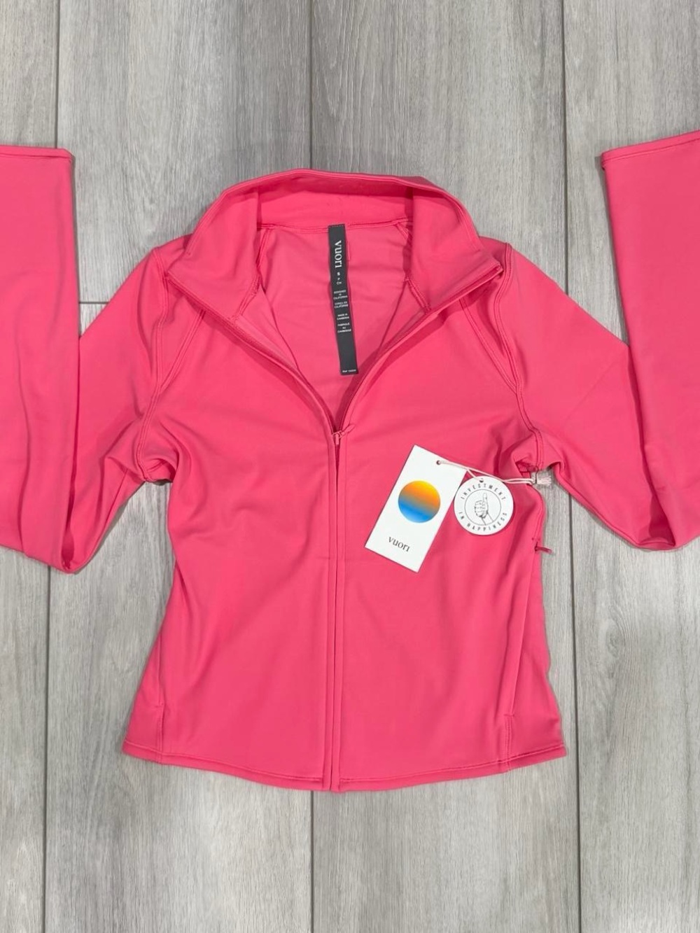 Vuori Women’s AllTheFeels Full-Zip Jacket in Sunset Pink — Size M - Picture 4 of 7